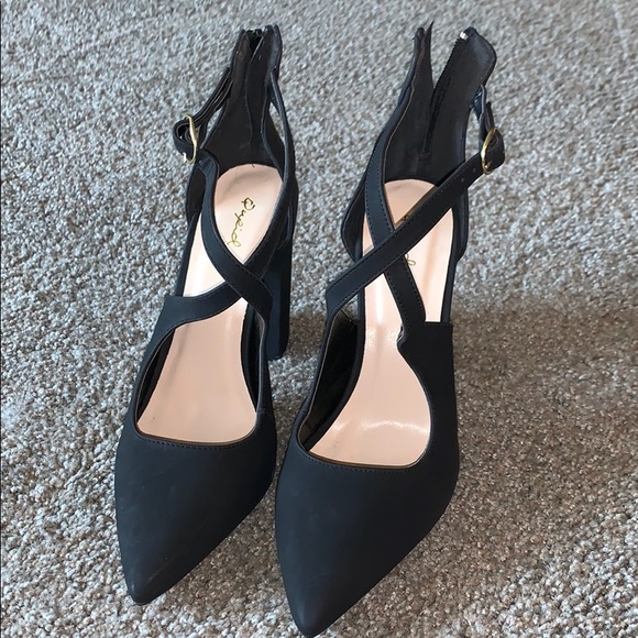 Black Suede Heels - Picture 1 of 4